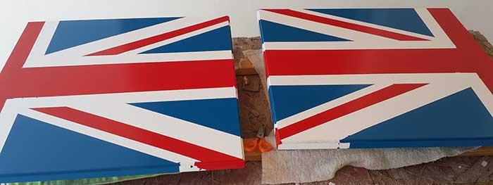 look at the painted doors with need to do paint repair