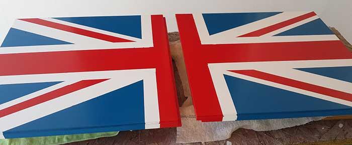 UK flag on the doors