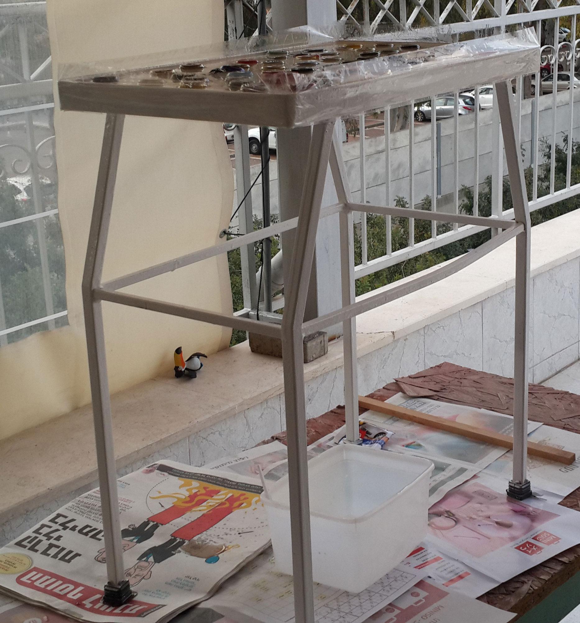 far view of the limiters types and the 1st coat of resin