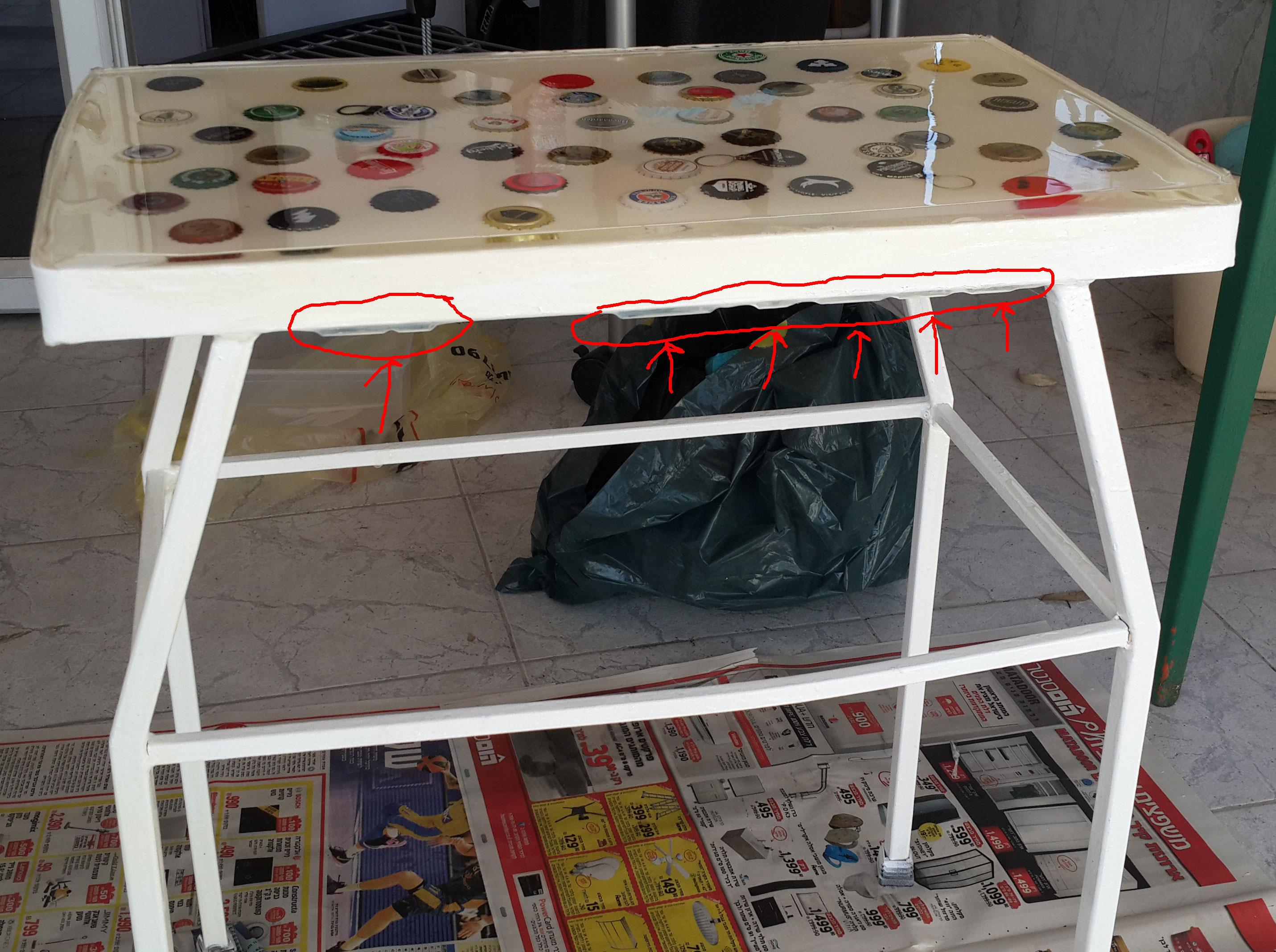 close view and low angel view of the bottles caps